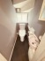 階段下を有効活用したトイレスペース。
便座はもちろんウォシュレット。


