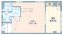 余裕を感じる1LDKの間取りです

