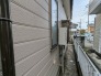 北東側隣地との境界。南東側からの写真