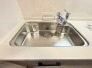 お手入れのしやすいステンレスのシンク