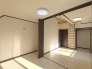 【２Ｆ洋室／約５．７５帖】
仕切りを開放して２部屋を１部屋にすることもできます！