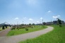お散歩もできる広々とした公園 450m