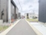 落ち着いた周辺環境に囲まれ、日々の暮らしに穏やかな安らぎを感じられる住まいへと続く道です。