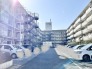 広々とした共用スペースと、穏やかな日差しの調和。