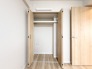 木の温もりを感じる、すっきりとした収納空間。