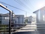 前面の住まいとの距離感があるから、圧迫感を感じません。
