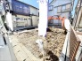 新しい暮らしの構想が広がる、すっきりと整えられた更地の風景です。