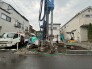 新しい暮らしの基盤を築くため、丁寧な地盤調査と整備が着々と進められています。