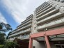青空に堂々と佇む洗練されたフォルムが、街並みに落ち着きと調和をもたらしています。