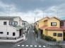 住宅街の中の一戸建て、あたりはほとんど住宅です。
