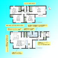 3号棟間取図
現況と図面が異なる場合は、現況を優先とさせていただきます。
