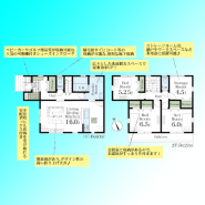 1号棟間取図
現況と図面が異なる場合は、現況を優先とさせていただきます。