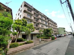 閑静な住宅街に馴染む、落ち着いた佇まいの外観です。緑の植栽が穏やかな暮らしの雰囲気を演出します