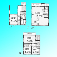 1号棟 現況と図面が異なる場合は、現況を優先とさせていただきます。