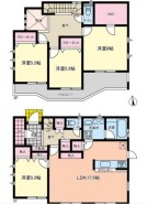 子育て世代にもうれしい、和室のある間取りです。 様々な用途に用いる事のできるスペースを設け、様々なライフスタイルの変化に対応できるプラン