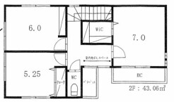 モデル間取り:建物価格 1,980万円、建物面積 86.12平米
(1Fのモデル間取りは区画図にございます)