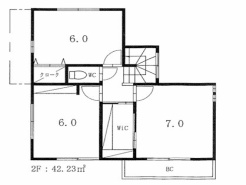 モデル間取り:建物価格 1,980万円、建物面積 86.11平米
(1Fのモデル間取りは区画図にございます)