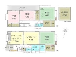 子育て世代にもうれしい、和室のある間取りです。 様々な用途に用いる事のできるスペースを設け、様々なライフスタイルの変化に対応できるプラン