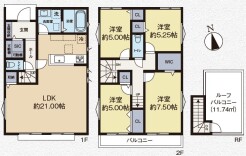 家族との心地よい距離感と、それぞれのプライベートな時間を大切にできる、ゆとりある広さと機能的な空間設計が魅力です