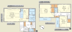 使いやすいスタンダードなプラン、無駄を少なくし有効に使えるスペースをできる限り多く設けました