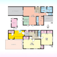 ゆとりある空間構成と、ロフトやルーフバルコニーといったプラスアルファの魅力が、暮らしに奥行きをもたらす住まい