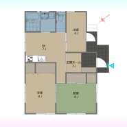 空間に広がりを感じさせる間取りと、落ち着いた色合いが心地よい時間を紡ぎます