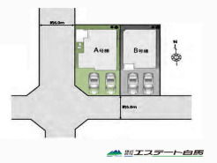 A号棟 カースペース並列2台駐車可能です。