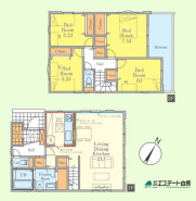1号棟 ゆとりある約21帖のLDK