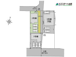 カースペース3台可能です(車種による)