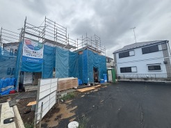 残りD号棟のみです。9月完成予定です。