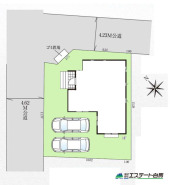 二方道路で開放感あります