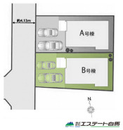 B号棟 カースペース並列2台駐車可能です。
