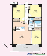 全居室6帖以上のゆとりある間取りです。