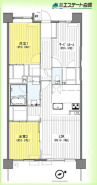 南東向きの3LDK。家事動線・生活動線に配慮された住み心地の良い間取り設計。