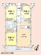 家事動線・生活動線に配慮された住み心地の良い3LDK。