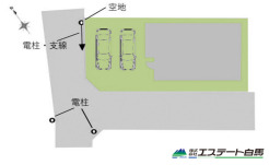 カースペース並列2台駐車可能です。