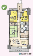 南東向きの3LDK。