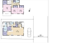 1号地 ・プラン間取り:3LDK+WIC+パントリー ・プラン建物価格:2225万円(外構別) ・プラン建物面積:98.12平米(29.67坪)