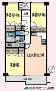 家事動線・生活動線に配慮された住み心地の良い3LDK。
