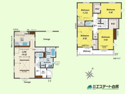 2カ所にウォークインのある収納豊富な間取りです。