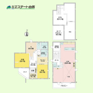 2階リビングの2SSLDK。
注文住宅ならではのオリジナリティがある間取りです。