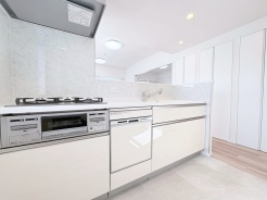 カウンターからはリビングが広く見渡せ、ご家族とのコミュニケーションも弾みます。