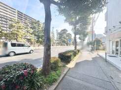 前面道路は歩道も整備され、小さなお子様にも安心です。