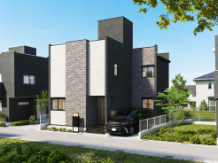 屋上付きの新築戸建です。こだわりのダブル洗面で朝の時間も快適に。