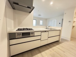 カウンターからはリビングが広く見渡せ、ご家族とのコミュニケーションも弾みます。