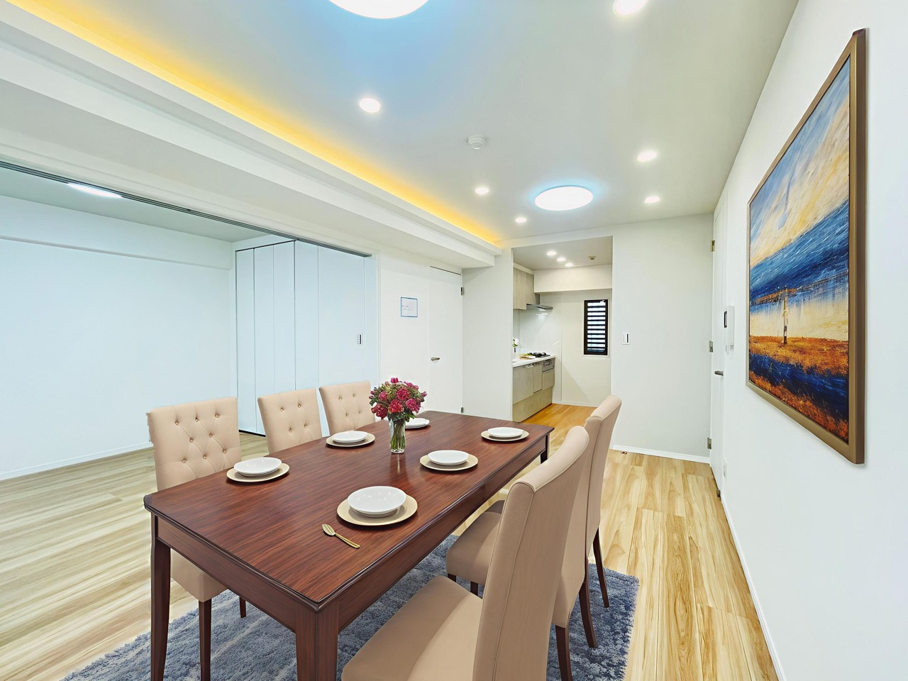 CGで家具を配置しております。家具配置のイメージにご覧ください。
