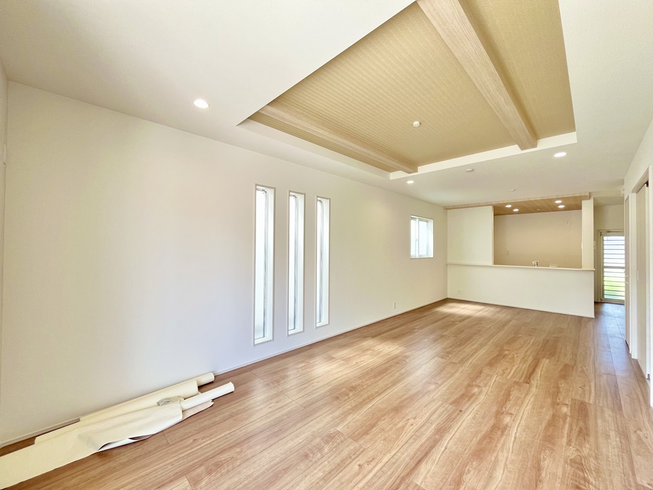 リビングは家具の配置も思いのまま。自由度が高い設計です。
