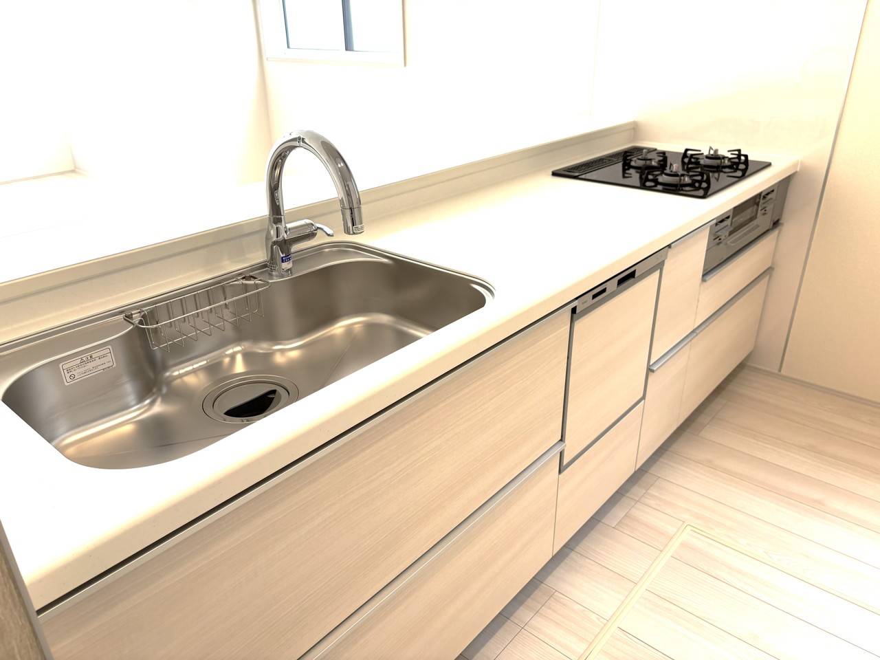 温かみのある木目調が、空間に柔らかな印象をもたらします。