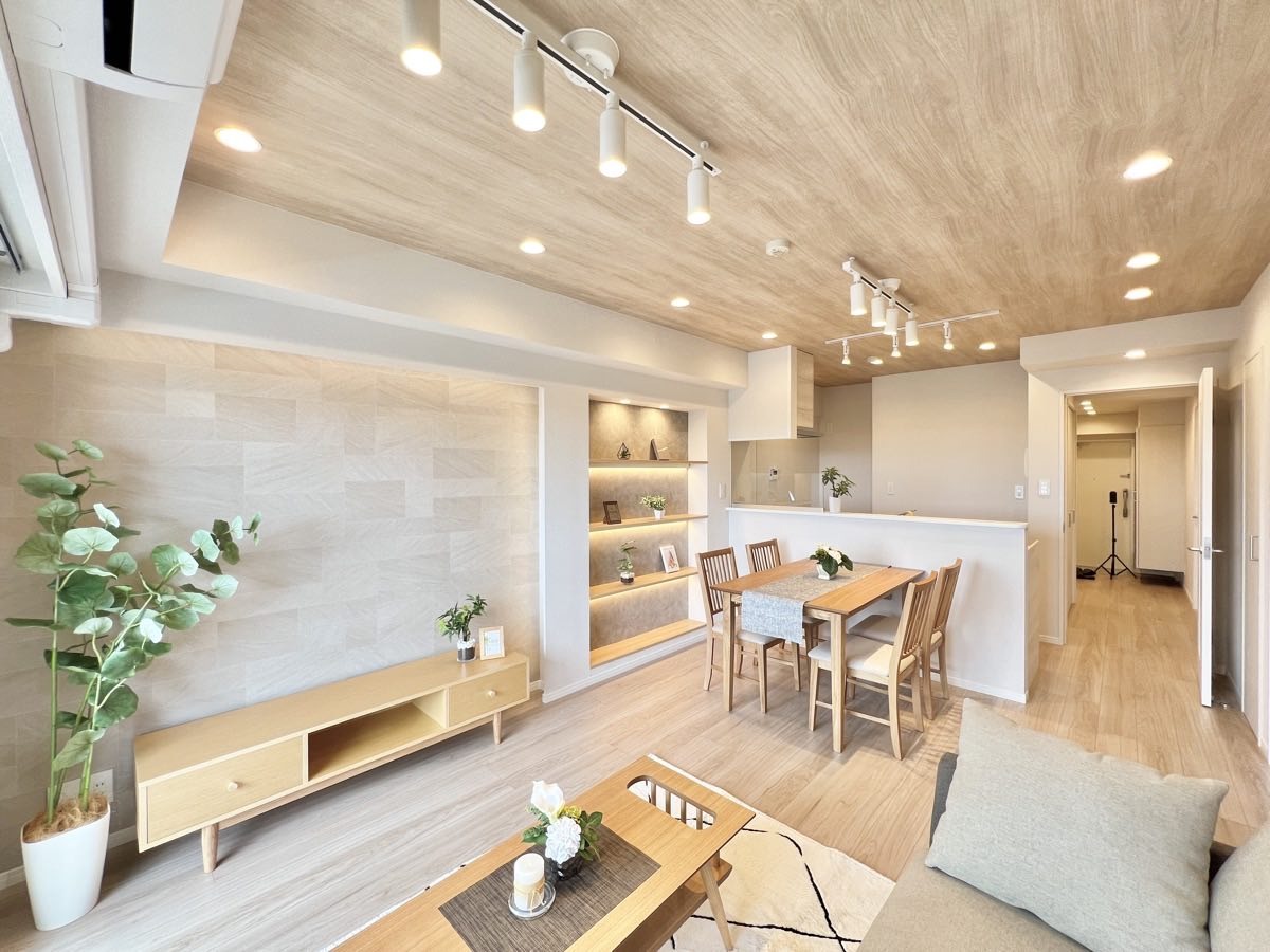 ご家族みんながゆったりくつろげる広々リビング。
